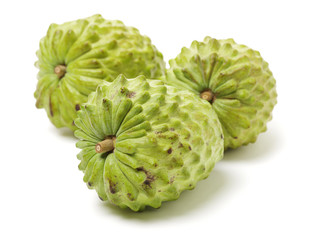 Custard apple isolated on white background,annona