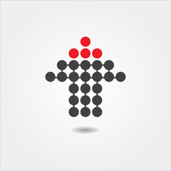 Arrow vector symbol. UP FORWARD  logotype. Abstract BUSINESS SHOP CORPORATE logo icon design. VECTOR