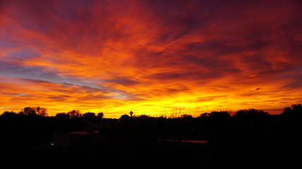 Obraz premium sunset in city
