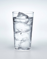 glass of water with ice 