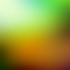 Impressive nature abstract blur illustration. Bright green yellow soft background. Lens flare formless pattern.