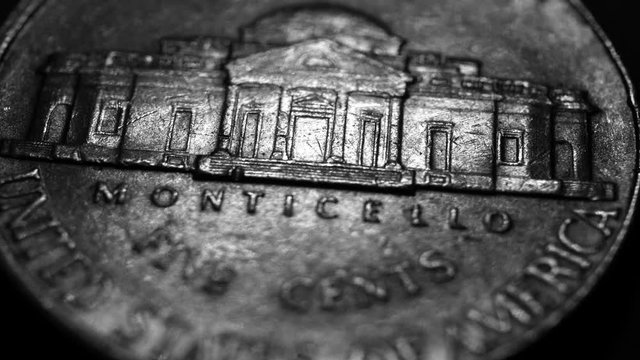 Close up of a detailed old coinso;iu