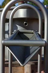 metal construction trench for the water supply