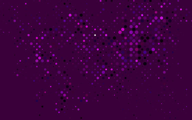 Obraz premium Light Purple vector backdrop with dots. Glitter abstract illustration with blurred drops of rain. Pattern for ads, booklets.