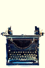 Close up of  vintage retro styled typewriter.