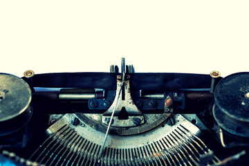 Close up of  vintage retro styled typewriter.