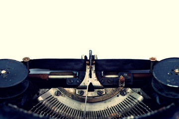 Close up of  vintage retro styled typewriter.