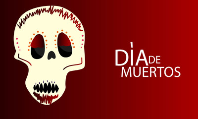Fototapeta premium Dia de Muertos concept illustration