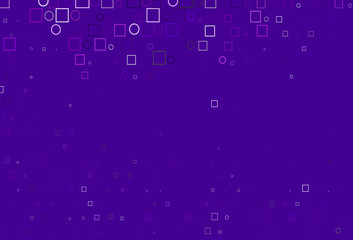 Light Purple vector texture with disks, rectangles.