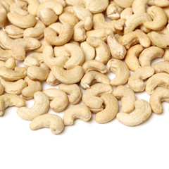 Cashew on a white background 