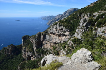 Fototapeta na wymiar Costiera Amalfitana - sentiero degli Dei