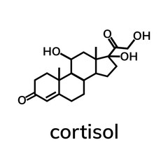 Stress hormone, cortisol chemical formula