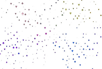 Light Multicolor, Rainbow vector background with cards signs.