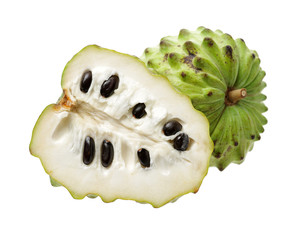 Custard apple isolated on white background,annona