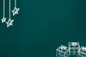 Christmas Decoration Chalkboard Sketch Background