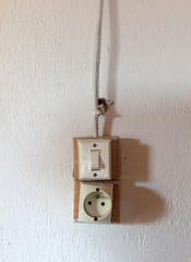 Wall socket and light switch