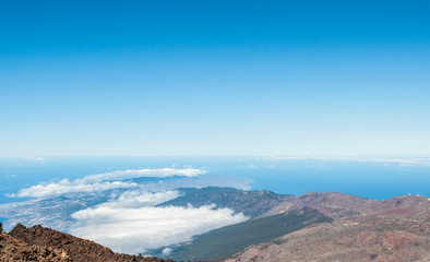 The end of the world. View fron Teide volcano.