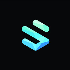 3d letter s logo download