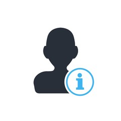 User information. Vector icon on a white background.