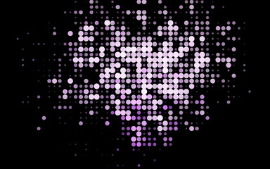 Dark Purple vector background with bubbles. Illustration with set of shining colorful abstract circles. Design for posters, banners.