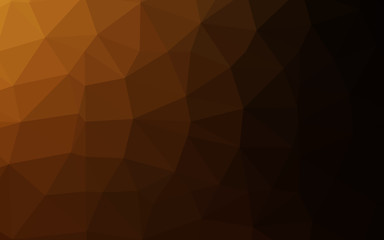 Dark Orange vector polygonal template. Brand new colorful illustration in with gradient. Triangular pattern for your business design.