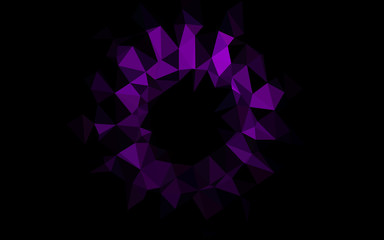Dark Purple vector abstract mosaic background. Modern geometrical abstract illustration with gradient. Brand new style for your business design.