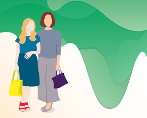 modern web page design concept design for websites and mobile websites by displaying the expression of beautiful women. Easily edited and adjusted. vector illustration.