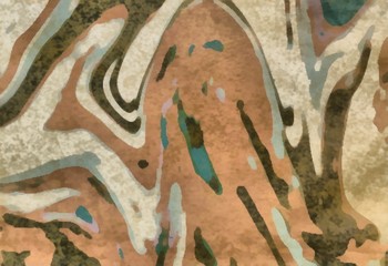 Colorful grunge abstract background with liquid effect. Swirl wave and scratched vintage elements.