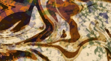 Colorful grunge abstract background with liquid effect. Swirl wave and scratched vintage elements.