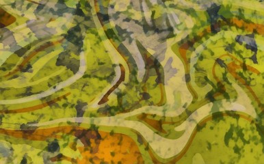 Colorful grunge abstract background with liquid effect. Swirl wave and scratched vintage elements.