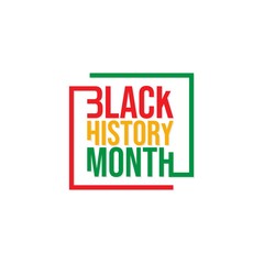 Black History Month vector template. Design for banner, greeting cards or print.