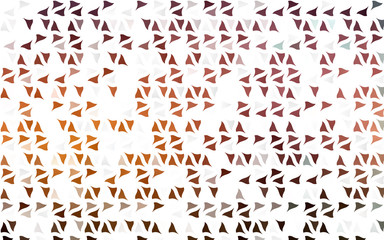 Fototapeta premium Light Orange vector pattern in polygonal style. Triangles on abstract background with colorful gradient. Pattern can be used for websites.
