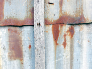 Old Rust metal on public area 
