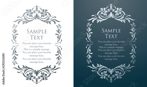 エレガントフレームデザイン アンティーク ラグジュアリー ビンテージ Wall Mural ｄｅｓｉｇｅｎ ｂｏｘ