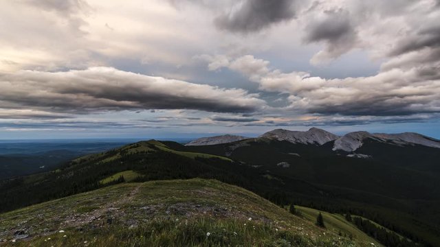 Alberta foothills at sunset 4K timelapse