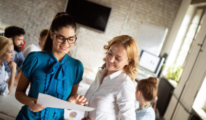 Successful business group of people at work in office