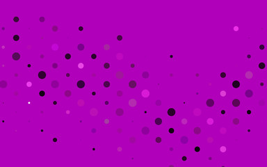 Light Purple vector backdrop with dots. Beautiful colored illustration with blurred circles in nature style. Pattern for beautiful websites.