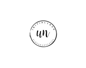 UN Initial handwriting logo vector
