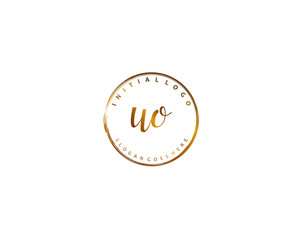 UO Initial handwriting logo vector