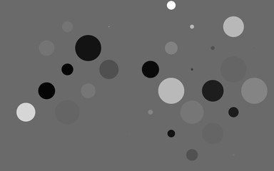 Light Silver, Gray vector texture with disks. Modern abstract illustration with colorful water drops. Pattern for ads, leaflets.