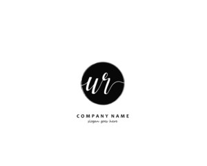 UR Initial handwriting logo vector