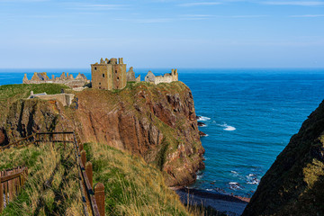Dunnottar Castle, Scotland, United Kingdom. Long exposure.