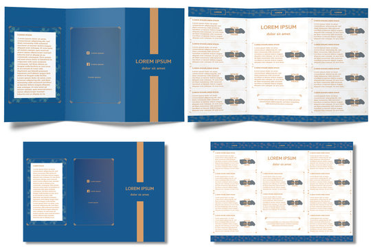 Blue vintage layout easy editable for illustrator
