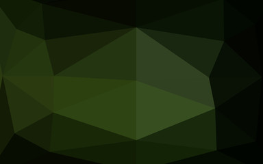 Dark Green vector polygonal pattern. Colorful illustration in Origami style with gradient.  New texture for your design.