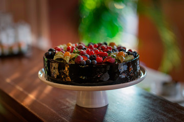 Beautifully decorated  setting with gourmet desert