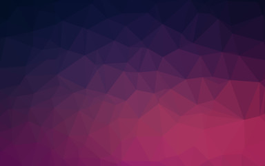 Dark Purple, Pink vector shining triangular template. Geometric illustration in Origami style with gradient. New texture for your design.