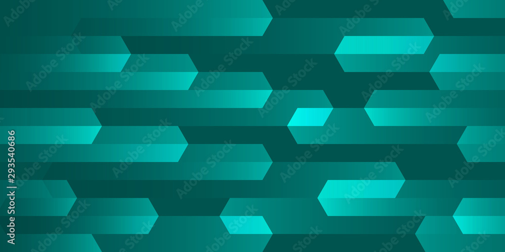 Poster abstract turquoise background design with elegant transparent shape horizontal