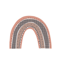 Obraz premium Hand drawn vector illustration of a cute rainbows. Scandinavian style flat design for kids. The concept for children's textiles, mugs, postcards, baby shower, covers.