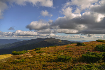 Fototapeta premium landscape with mountains and clouds