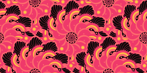 butterfly flower seamless scales wide melon night